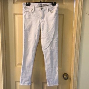 White gap girlfriend jeans.